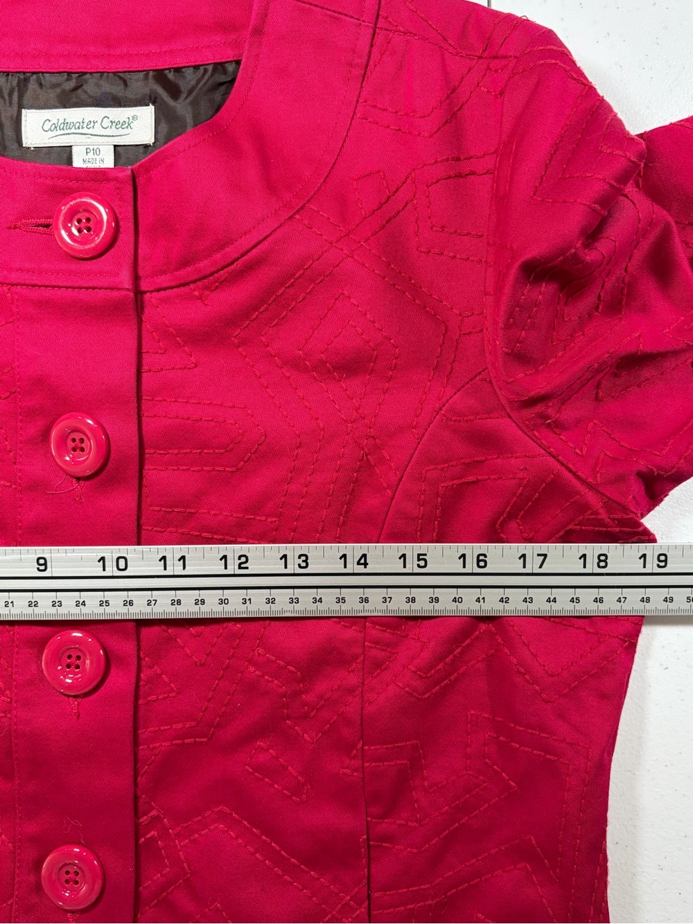Coldwater Creek Raspberry Button-Front Blazer Jacket (10P) - Picture 4 of 7